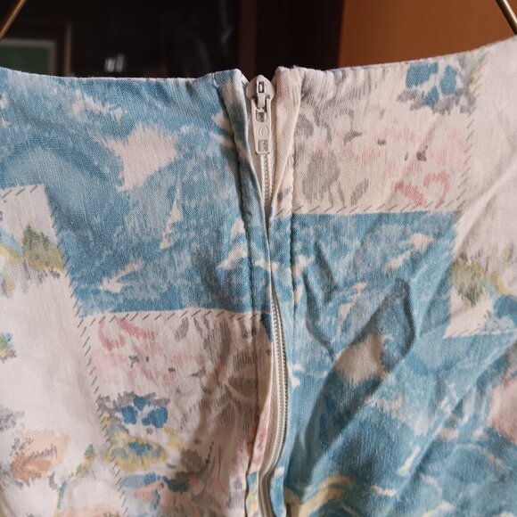 Girls 7 True Vintage Boho Peasant Floral Lace Puff Sleeve Dress Tie-Back 1970's - Picture 7 of 9